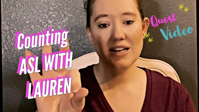 Lauren counts to 50 in American Sign Language